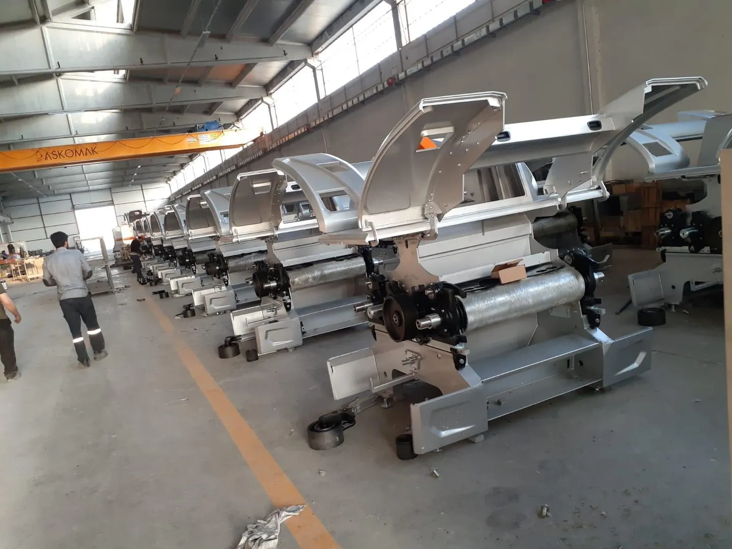 Roller mill frames in fabrication