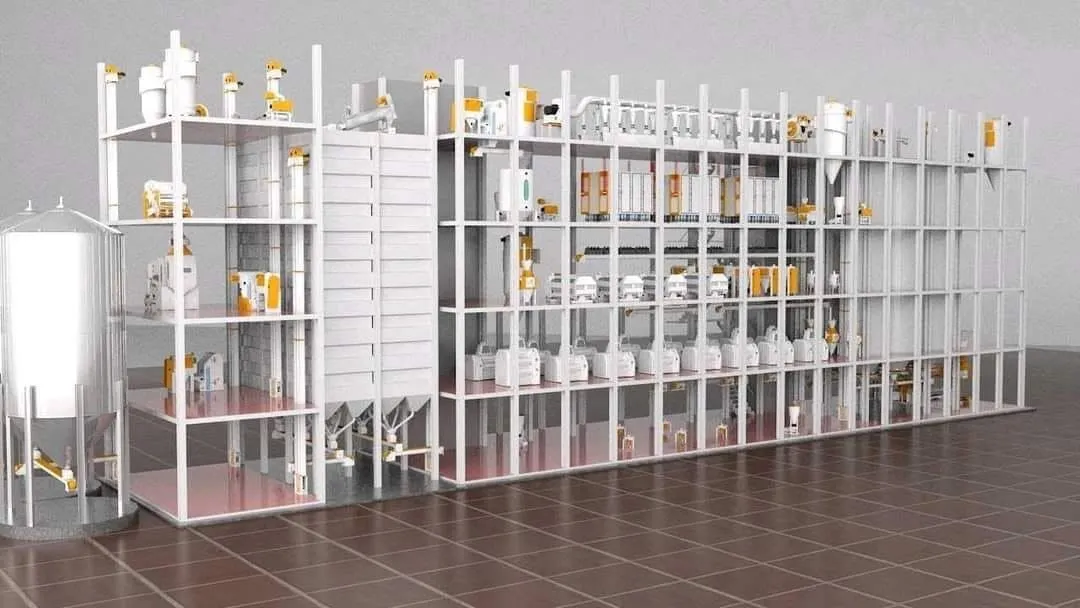 3D layout design of a milling plant