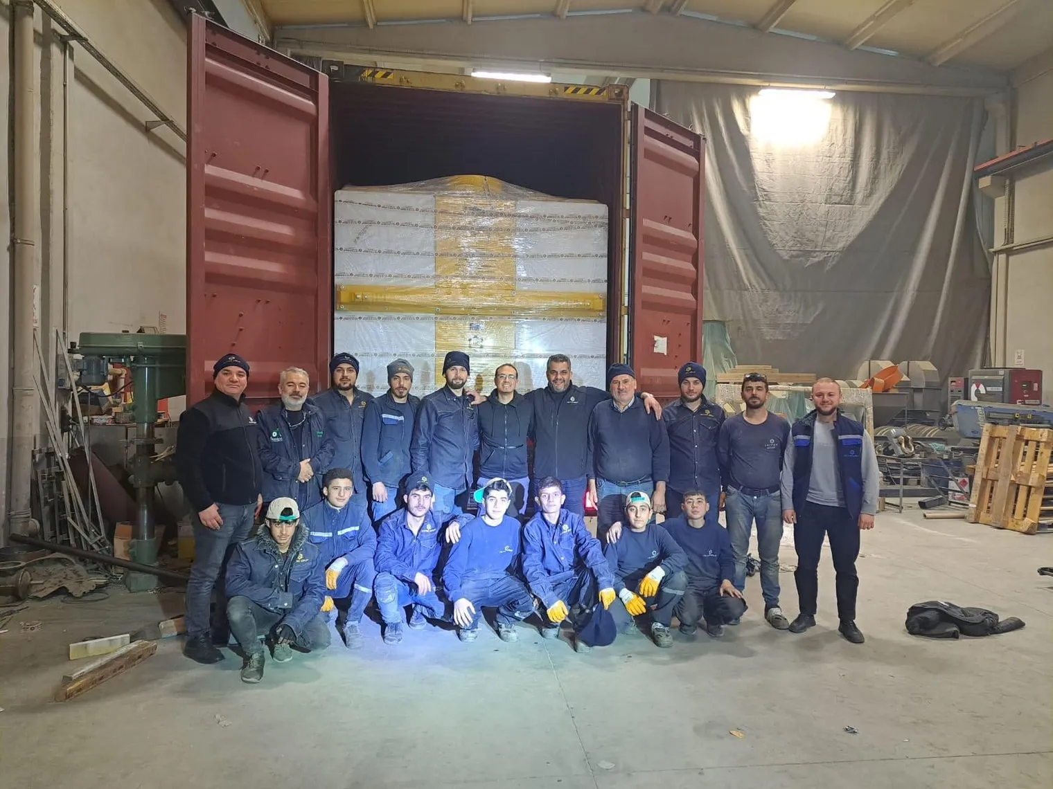 Loading an export container