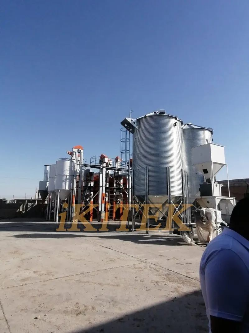 Silos alongside the plant structure